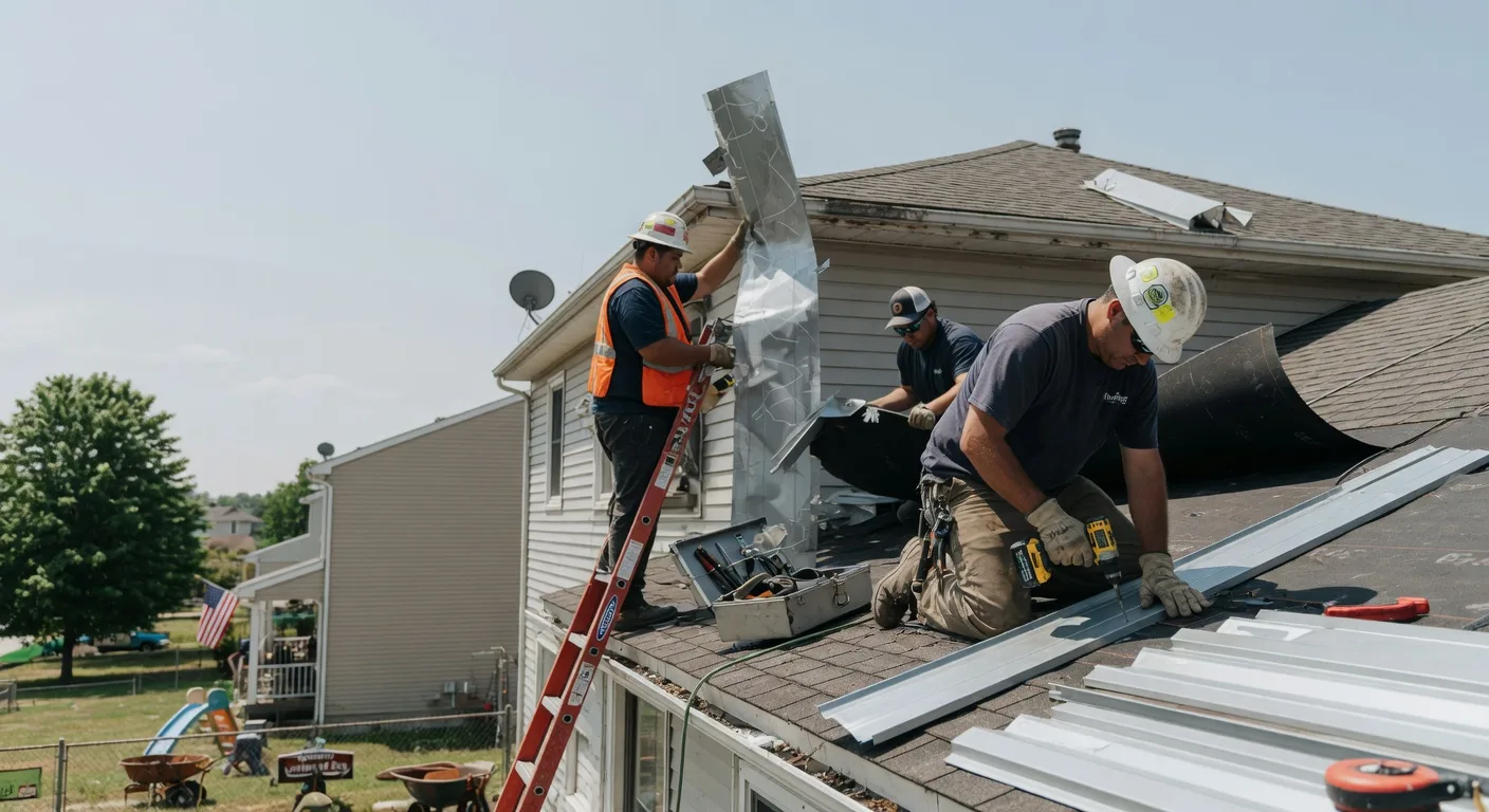 Storm Damage Metal Roof Repair in Troutville, PA